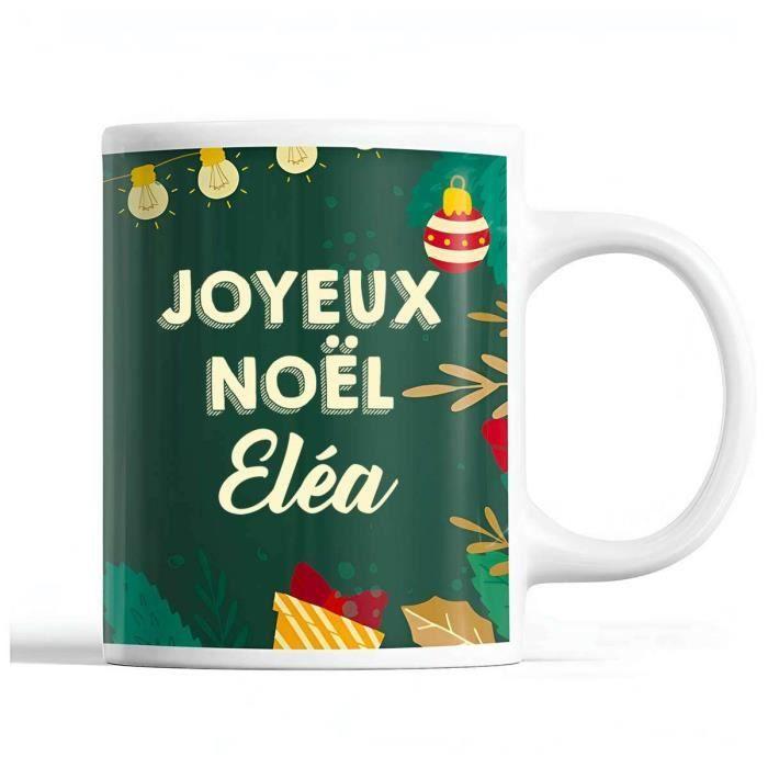 Mug - Noël Eléa Vert - Ceramic - 325 Ml - Front/Back Print
