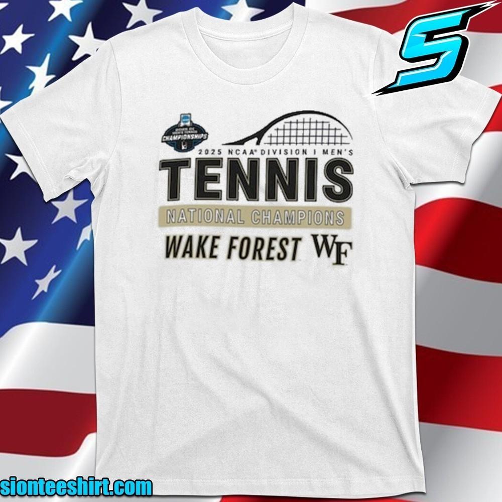 Футболка унисекс Wake Forest Demon Deacons 2025 NCAA Мужской теннис Национальный чемпион XXL