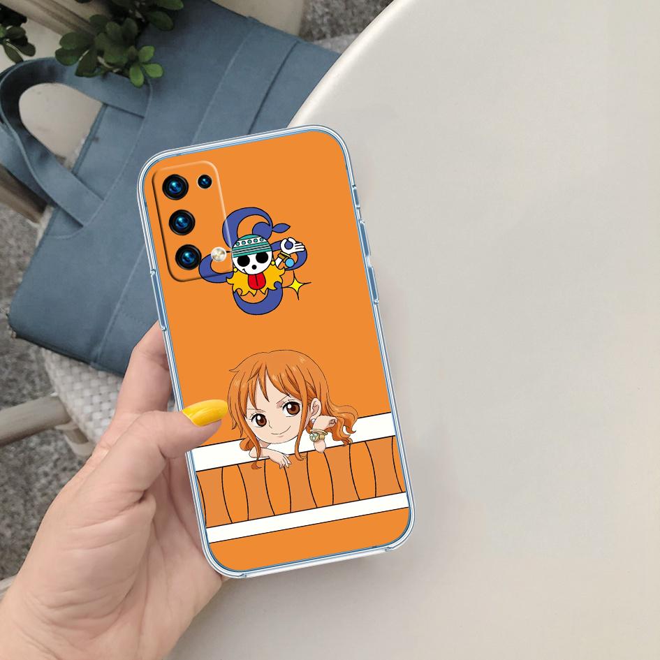 One Piece Luffy Nami Transparent Phone Case for Motorola Moto Edge 20 30 40 50 S30 Fusion Ultra Pro Neo Lite + G200 G23