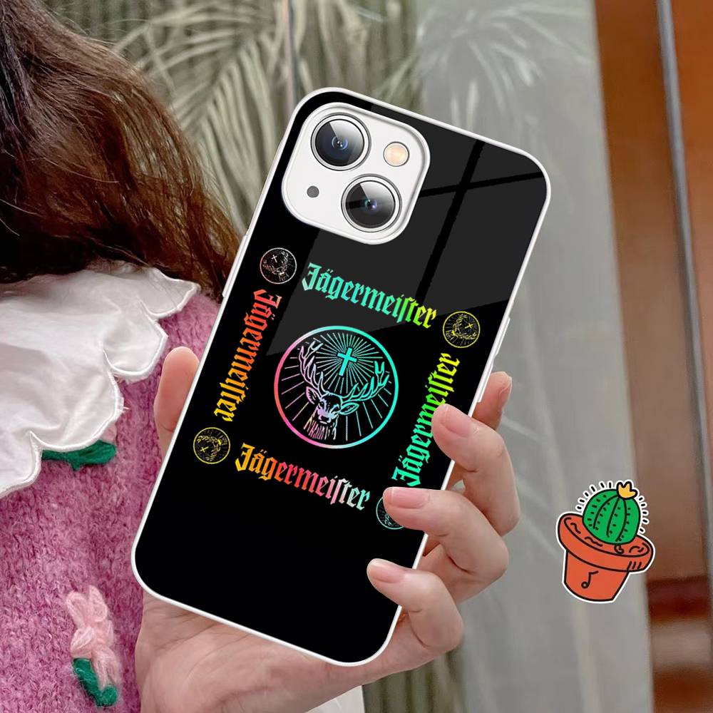 Hot J-JaegermeisterS Tempered Glass For iphone 14 13 12 11 Pro Mini XS MAX 14Plus X XS XR Cover