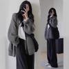 2025 Korean Style Loose Knit Cardigan - Solid Color Pocket Sweater Coat for Women, Autumn/Winter Trend.
