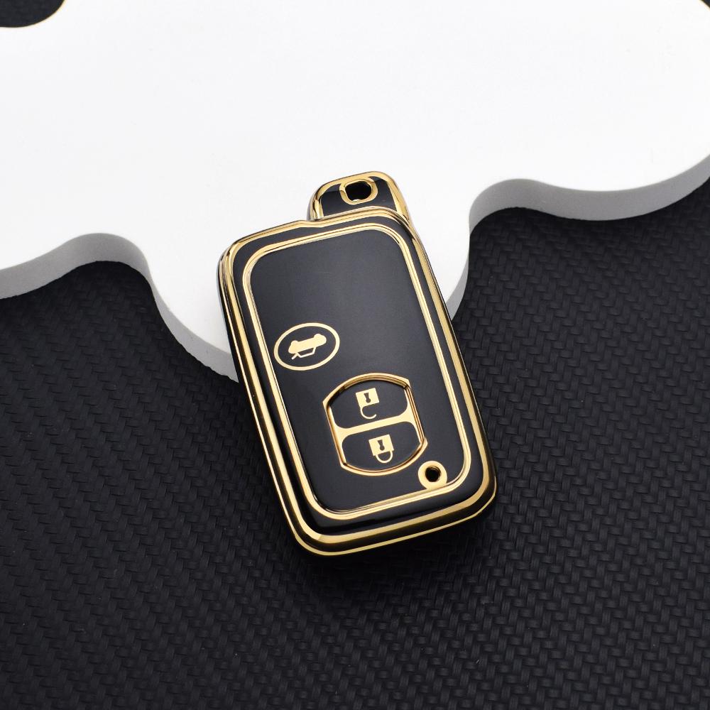 Soft TPU Car Key Case for Toyota RAV4 Highlander Camry Avalon Prius Alpha Aqua Land Cruiser Auris - 3 Buttons Remote Fob Cover
