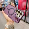 For Magsafe Camera Fold Stand Holder Bracket Phone Case For Samsung S26 S25 FE Ultra Plus A17 A26 A16 A56 Stand Magnetic Cover