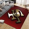 San Francisco 49ers Flanell bedruckter Teppich, Heim-Sofadekoration für Wohnzimmer & Schlafzimmer, Rutschfeste Spiel-Flanell-Fußmatte für Spielzimmer