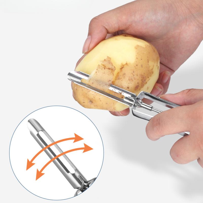 1 Pezzo Acciaio Inossidabile Pialla Melone a Una Parola, Pialla Frutta, Coltello da Cuoio, Cetriolo Affilato, Pelapatate, Gadget da Cucina Domestico