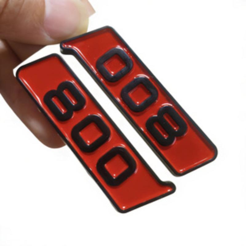 3D Stereo 800 Car Sticker Universal Modified Body Rear Emblem Decorative Sticker Scratch Cover Waterproof and High Temperature Resistant