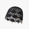 Solid Color Shell Tassels Hat Thin Bohemian Style Beanies Fashion Woven Pullover Cap  Pullover Hat