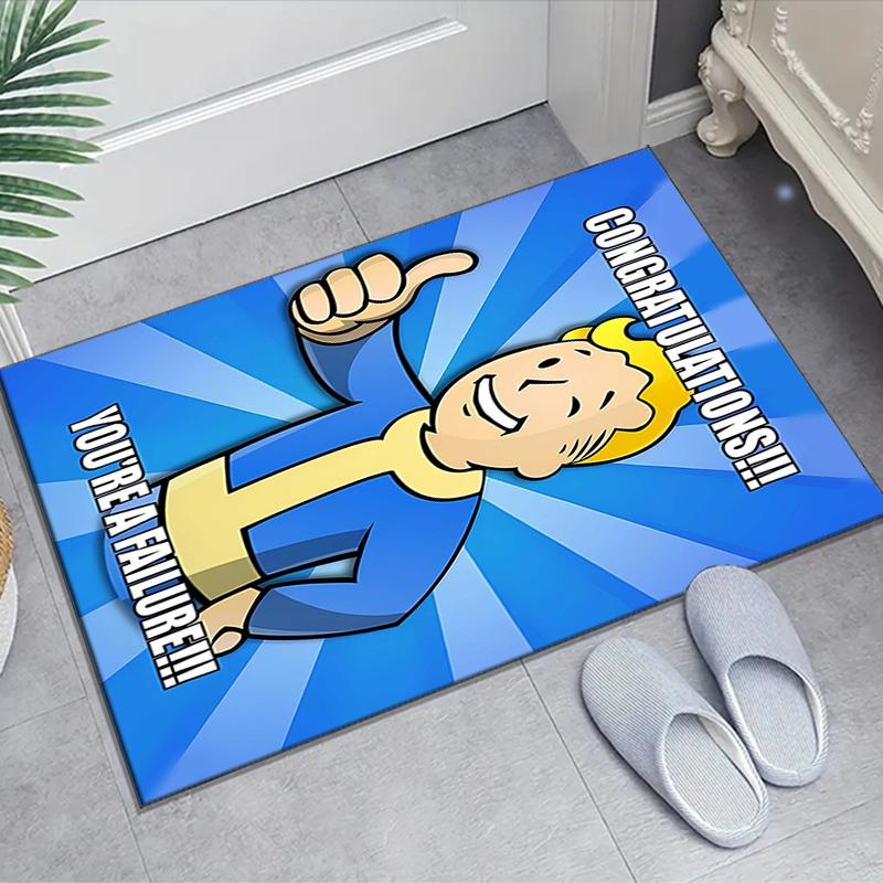 1pc NUKA-BOMBS Fallout1 Design Area Rug - Non-Slip, Soft & Cozy Floor Mat for Living Room, Bedroom, Office - Indoor/Outdoor Decorative Carpet