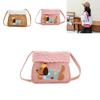 Cute Cartoon Animal Design Plush Shoulder Bag For Boys And Girls With Breathable Fabric