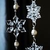 2pcs Acrylic Christmas Clear Snowflake Pendants  Home Xmas Decoration