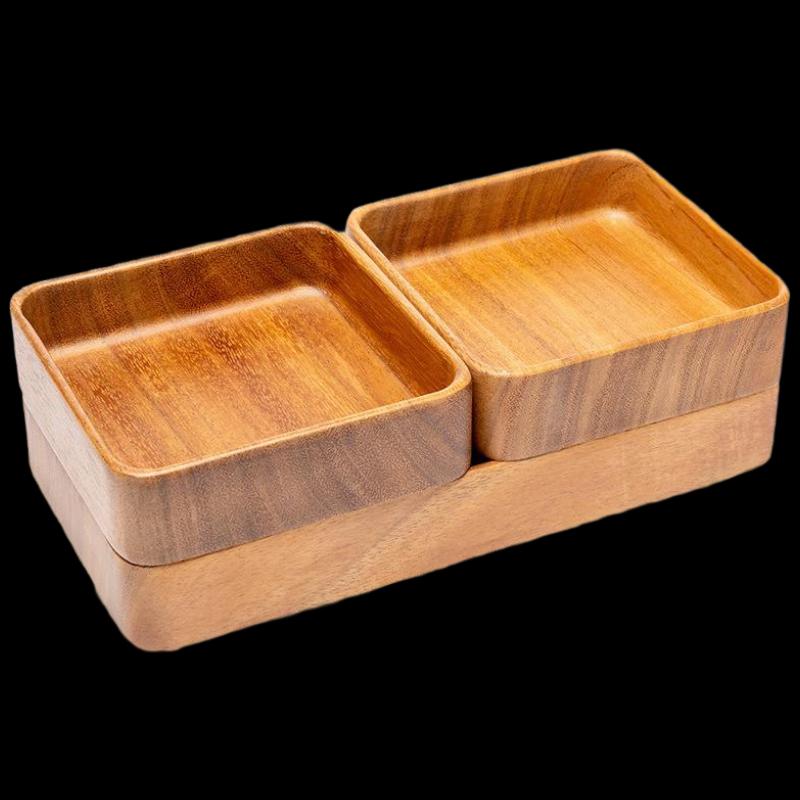 Drui'en Acacia Wood Square Serving Tray