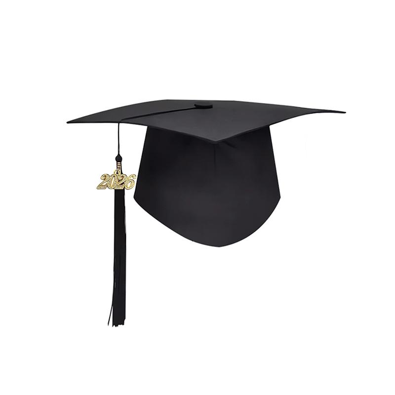 1/2/3Pc Class Of 2026 Black Golden Satin Sash Bachelor Cap With Tassel Graduation Shoulder Strap Congrats Grad Party Photo Props