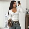 Women's Cable Knit Sweater, Long Sleeve Slim Fit Pullover with V Neck or Crew Neck Options