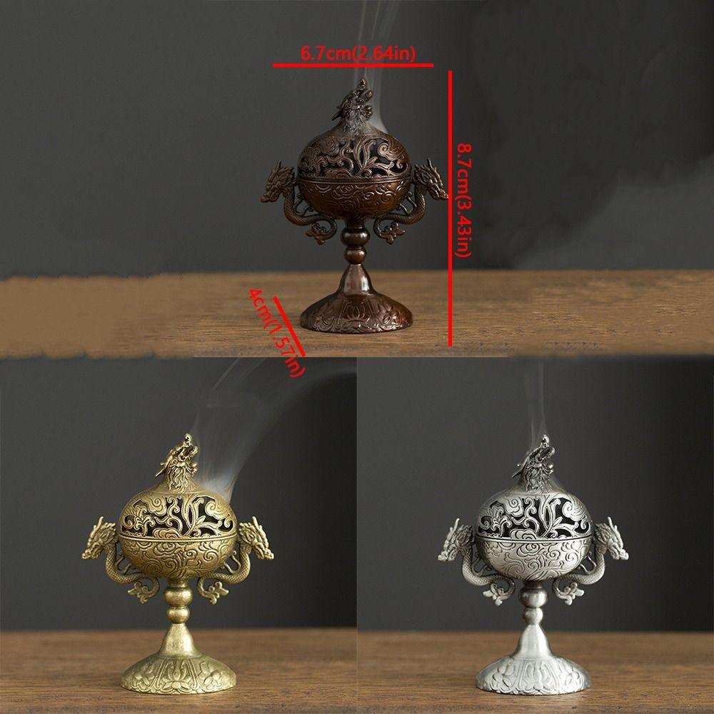 Handmade Zinc Zinc Alloy Incense Burner Hollow Out Sandalwood Incense Burner  Office Decoration