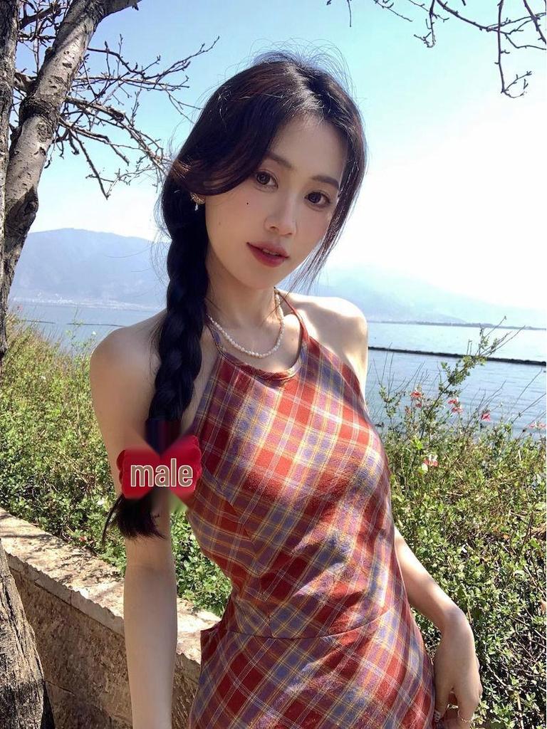 Women's Red Plaid Halter A-Line Summer Beach Dress - Backless, Tie-Up