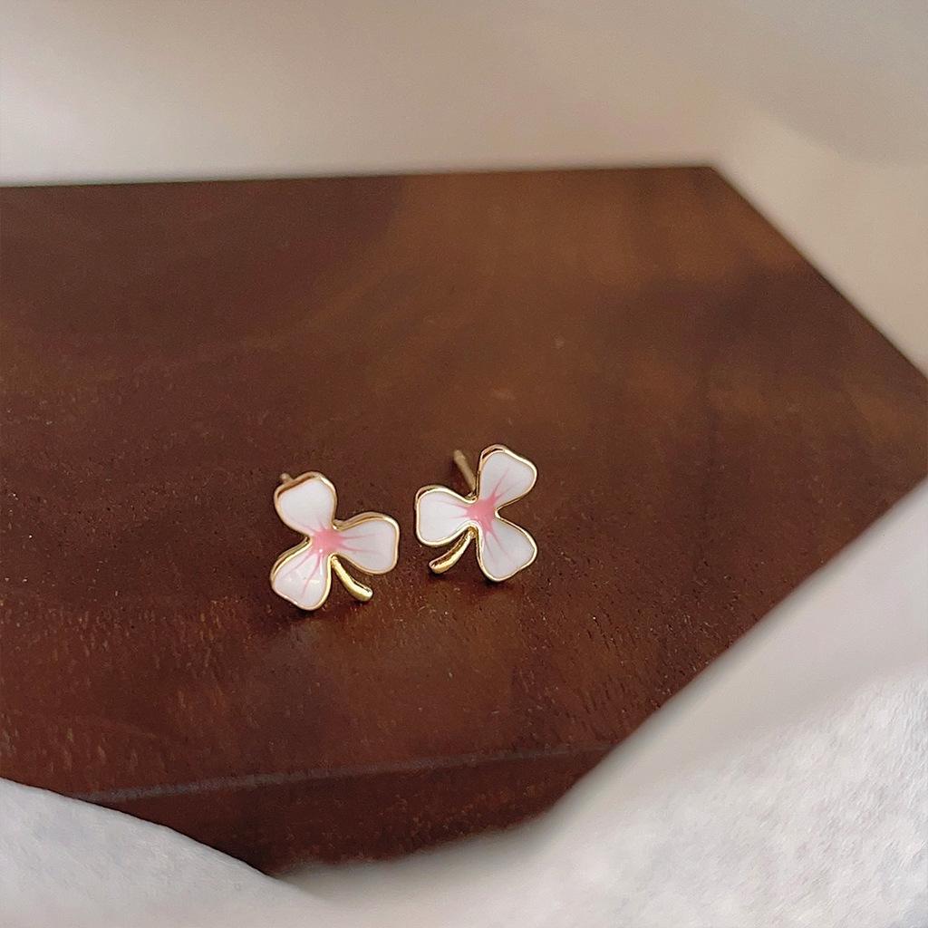 Enamel Sweet Flower Mini Earrings