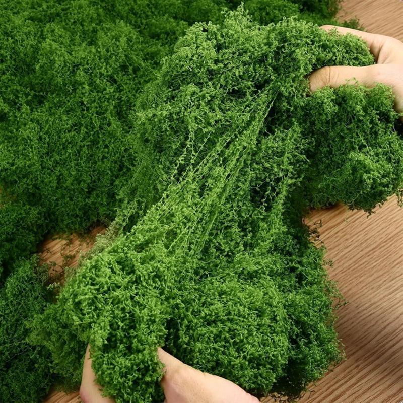 Green Artificial Moss DIY Crafts Grass Fake Moss Green Plant for Home Room Garden Decor Landscape Fake Grass Flower Pot Ornament