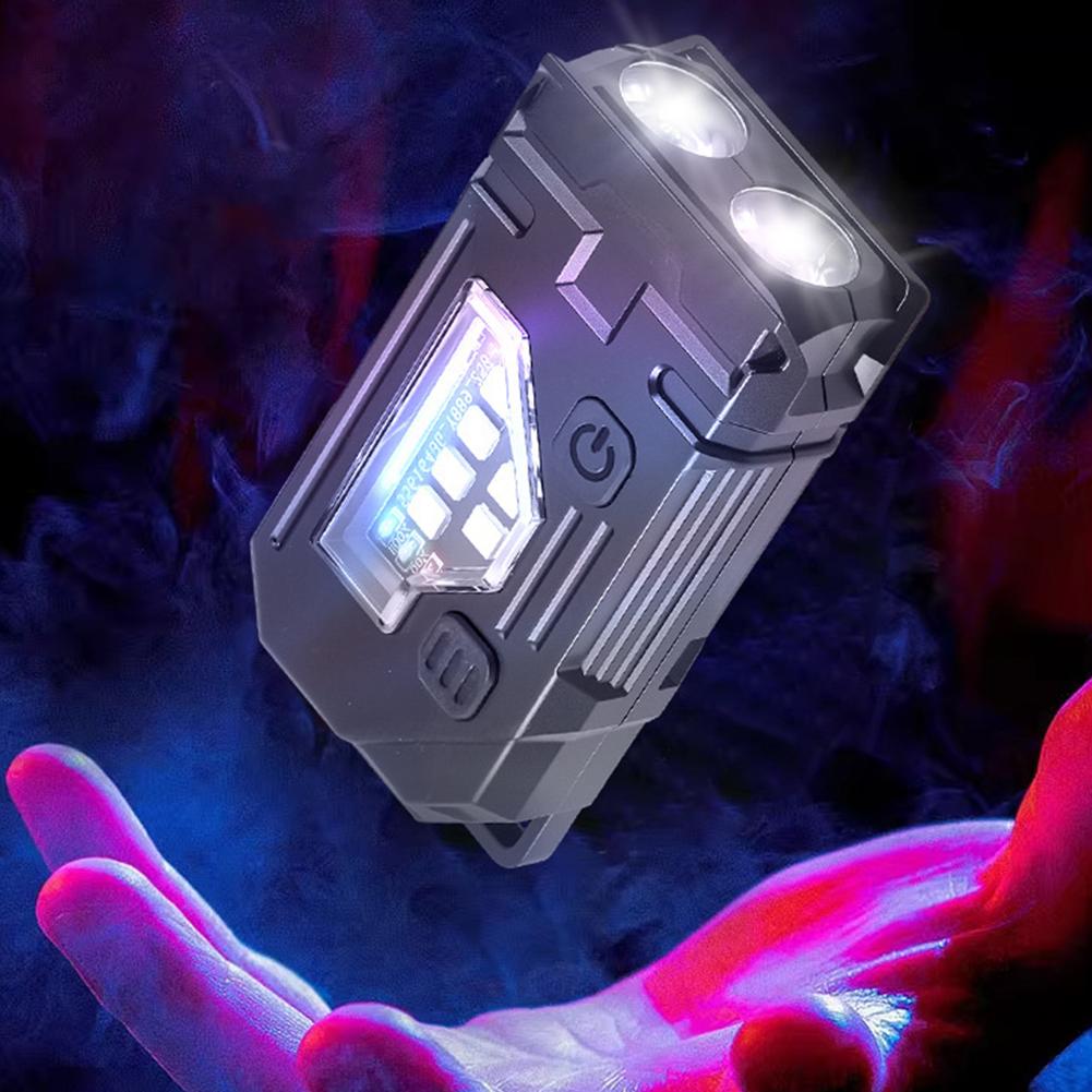 2025 New Multifunctional COB Flashlight Ajustable Angle Light Camping LED Outdoor Magnetic Portable Keychain Lamp Torch War Y6Q9