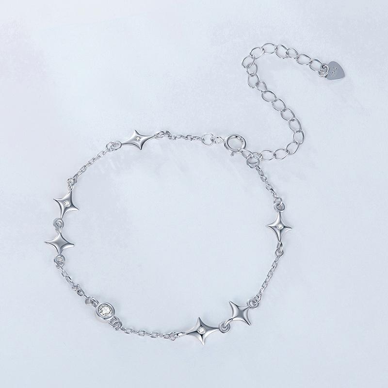 Barbie Original design starry and high-end temperament first release ins style exquisite 925 silver zircon bracelet women's style ZJYSL-YS-025