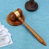 Wooden Judge Hammer Handcrafted Delicate Wood Adjudgement Gavel for Auction Lawyer Sound Hand Tools for Lawyer Judge