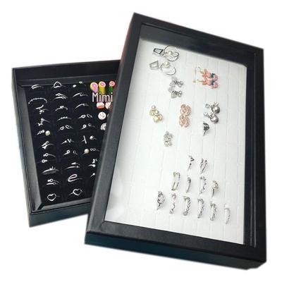 Schmuckschatulle mit großem Fassungsvermögen: Ohrring-Display, Straßenstand-Organizer, Ring-Schale mit Deckel
