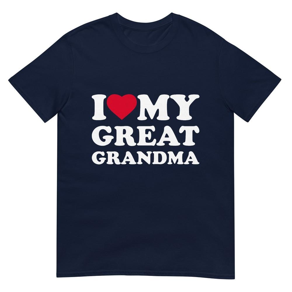 I Love My Great Grandma Heart Family Grandma Tshirt