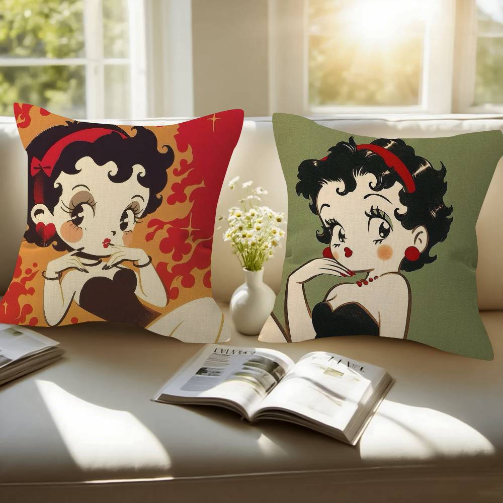 Anime Cute B-Betty Boop Pillow Cushion Cover Pillowcase Living Room Sofa Home Decor
