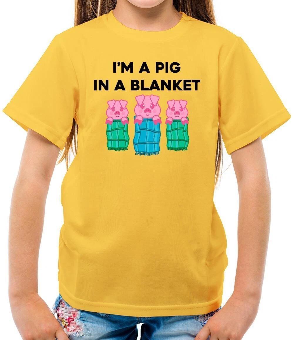 

I m A Pig In A Blanket - Kids T-Shirt - Funny Xmas Christmas Dinner 100