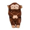 175cm Adults Plush Envelope Sleeping Bag Dog Monkey Slumber Bag Home Travel Camping Cold Weather Men Women Plush Animal Nap Mat