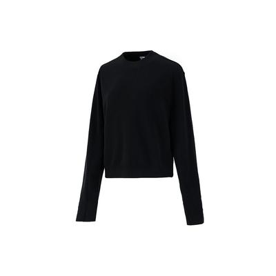 Training Breathable Knitted Crewneck Sweatshirt Women Sweatshirt Black 531929-01