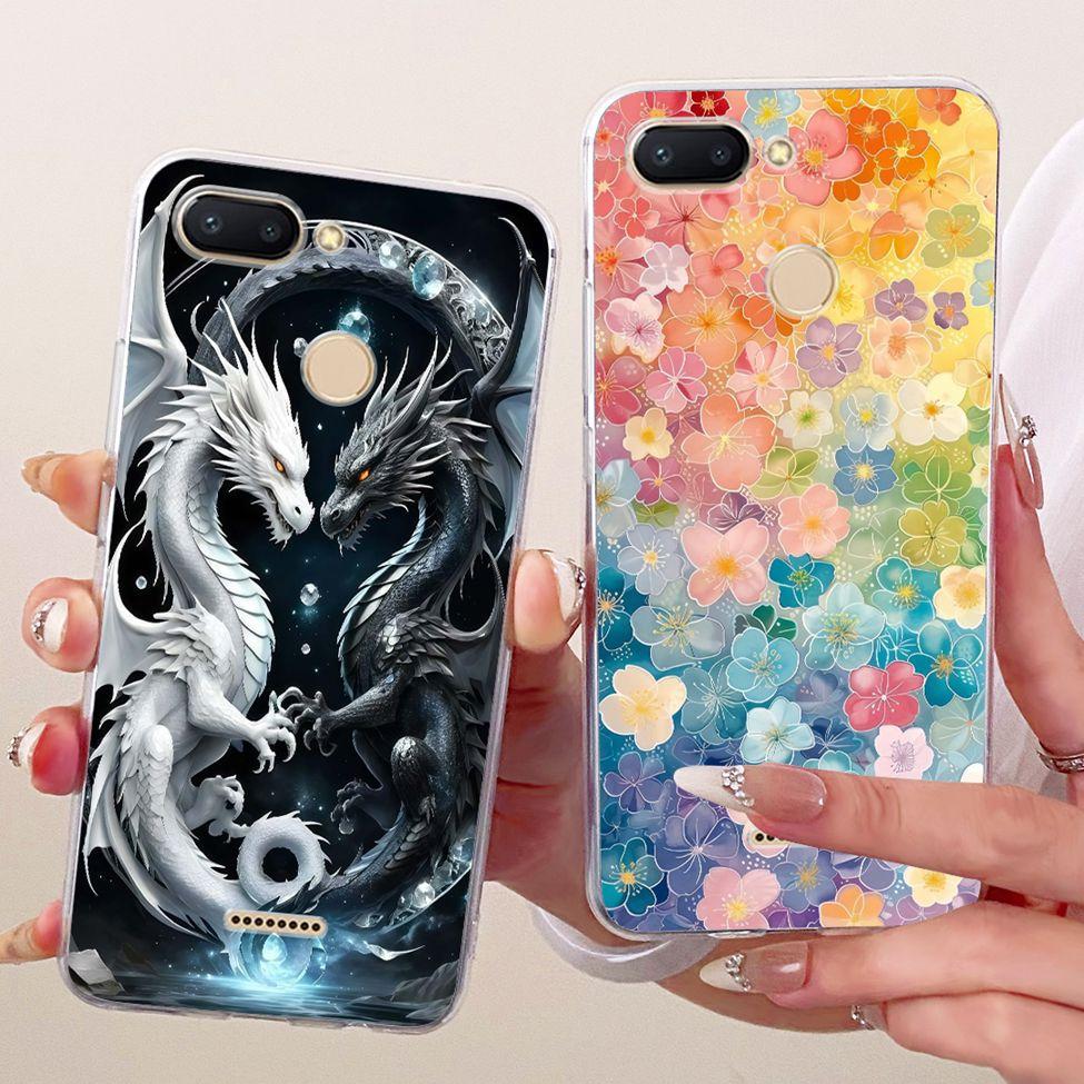 For Redmi 6 Case Cover Transparent Cute Cat Fashion Butterfly Funny Cool Painted Casing M1804C3DH M1804C3DG M1804C3DI