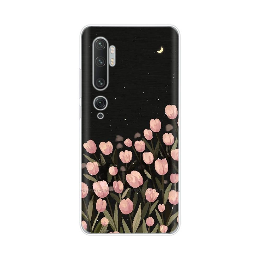 For Xiaomi Mi Note 10 Case Cute Painted Soft Silicone Back Cover For Xiaomi Mi Note10 Pro Lite 10lite Clear Phone Cases Fundas