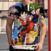 2025 New Fashion Dragon Ball 3D  Summer Short Sleeve O-Neck Goku Vegeta Men's Casual Shirt Boys