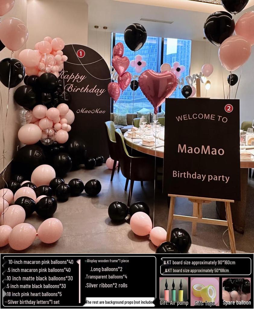 18th Birthday Party Decoration Set: Balloon Background Wall for Boys or Girls