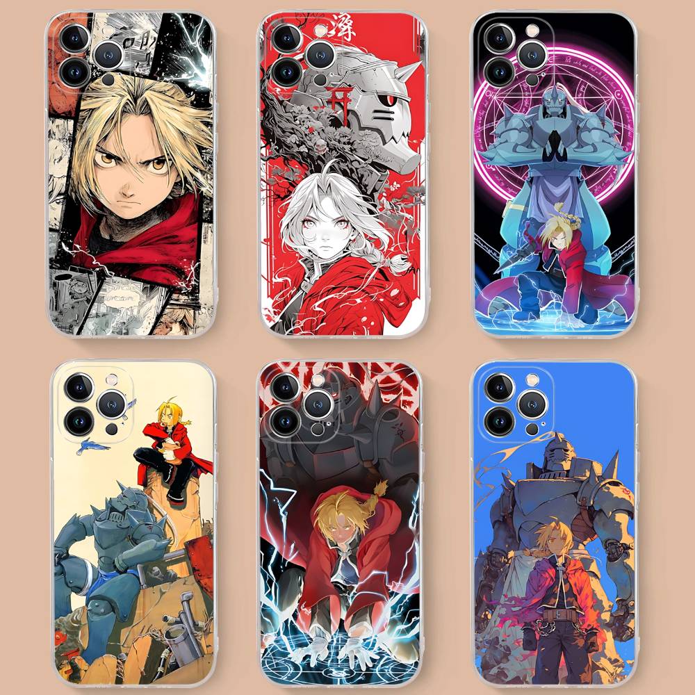 Anime F-Fullmetal A-Alchemist Transparent Phone Case For IPhone 16 15 14 13 12 11 Pro Max Plus Soft Cover