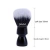 YAQI RTS Black Heavy Metal Handle Synthetic Hair Shave Brush for Men Wet Shaving Knot Type