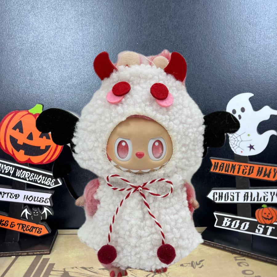 Cute Only Clothing for Labubu Halloween Magical Witch Doll Costume Posture 17cm Vinyl Doll Changing Doll Accessories Toy Gift