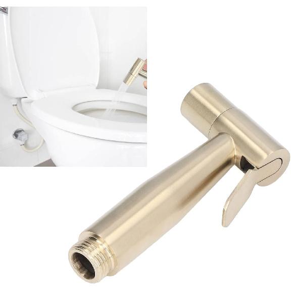 Bathroom Bidet Sprayer, Easy to Install Space Saving Bidet Sprayer for Bathroom Hotel Bathroom A Brushed Gold