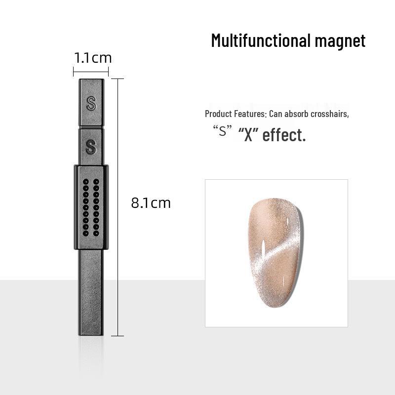 Multifunktionaler Katzenaugen-Nagelkunst-Magnet: Starker zylindrischer Magnet für ausgefallene Blitzeffekte.