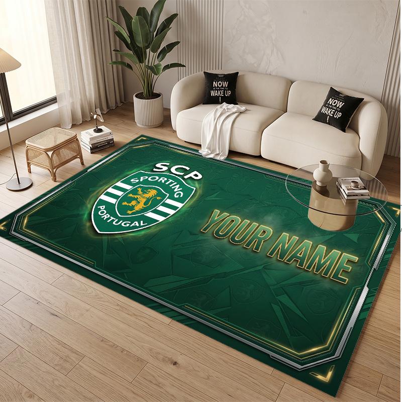 Personalized Crystal Velvet Carpet Sporting CP Pattern Non Slip Floor Rug