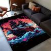 Pirate Ship Graphic Area Rug -  Polyester Non-Slip Floor Mat for Living Room, Bedroom, Dining Room - Large Size