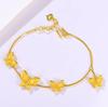 Vietnam Gold Plated Butterfly Jewelry Set: Bracelet, Necklace, Earrings - Women's Fashion Accessory