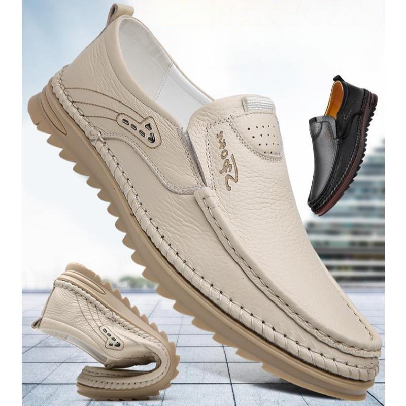 Herren Sommer Business Casual Atmungsaktiv Rutschfest Outdoor Oxford Schuhe mit Weicher Sohle Slipper Herrenschuhe