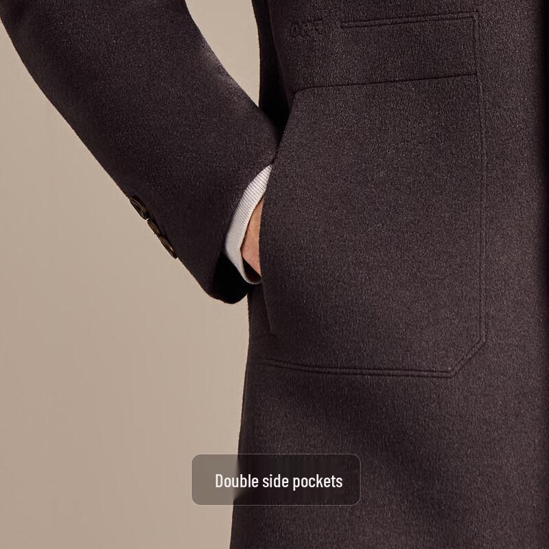 Antonio Men's 70% Wool Luxury Business Overcoat with Detachable Down Liner