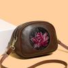 Einschulterige kleine runde Tasche, Damen-Umhängetasche, Münzbörse, Tasche aus weichem Leder, Kleine Tasche