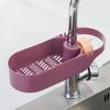 Faucet Sponge Holder Drainage Shelf Kitchen Sink Organizer Hanging Drain Rack for