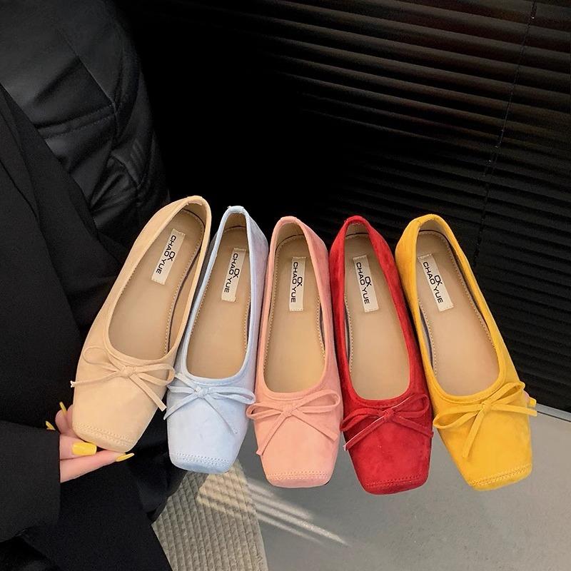 Women Flats Fashion Designer Shallow Flats Boat Shoes Female Butterfly-Knot Ballet Flat Loafers Shoes Slip On Sneakers Women