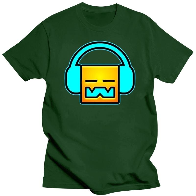 MAN T-SHIRT summer tshirt Kid DJ Geometry Dash T Shirt black t shirt for men fashion Casual short sleeve top