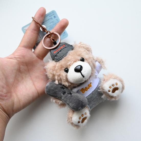 Keychain Pendant Cartoon Appearance Biscuit Bear Charm Key Chain Soft Touch Backpack Hanging Decoration
