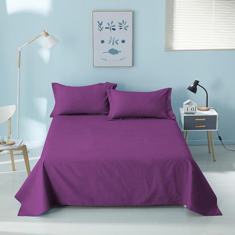 Solid Color Bed Sheet, Minimalist Dustproof Bed Cover for Single Double Bed Student Dormitory Home 120×250cm